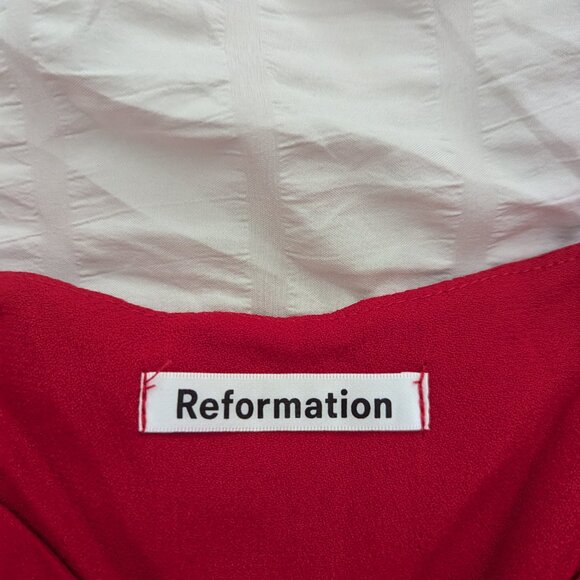 Reformation Marlowe Dress Red Size XL - Picture 3 of 3